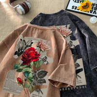 Oversized Washed Rose T-Shirt